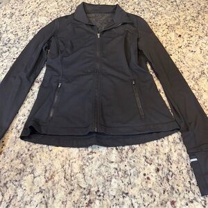 Elegant Black Jacket with Sheer Peek a Boo Back Accent